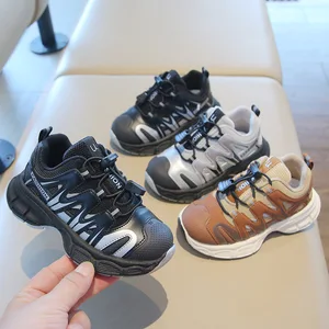 2026 Spring Autumn Casual Sports Shoes for Kids New Japanese Style Soft-Soled Baby Running Shoes with Dad Girls' Buckle Strap