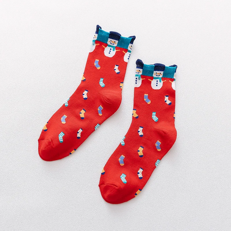 Оптовая продажа; Изготовленные на заказ хлопковые мягкие новые милые забавные носки с персонажами из мультфильмов; Рождественские женские носки