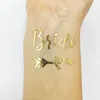 Gold foil tattoo sticker
