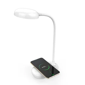 Economical Desk Lamp Flexible with Wireless Charger Stepless Dimming qi Stand