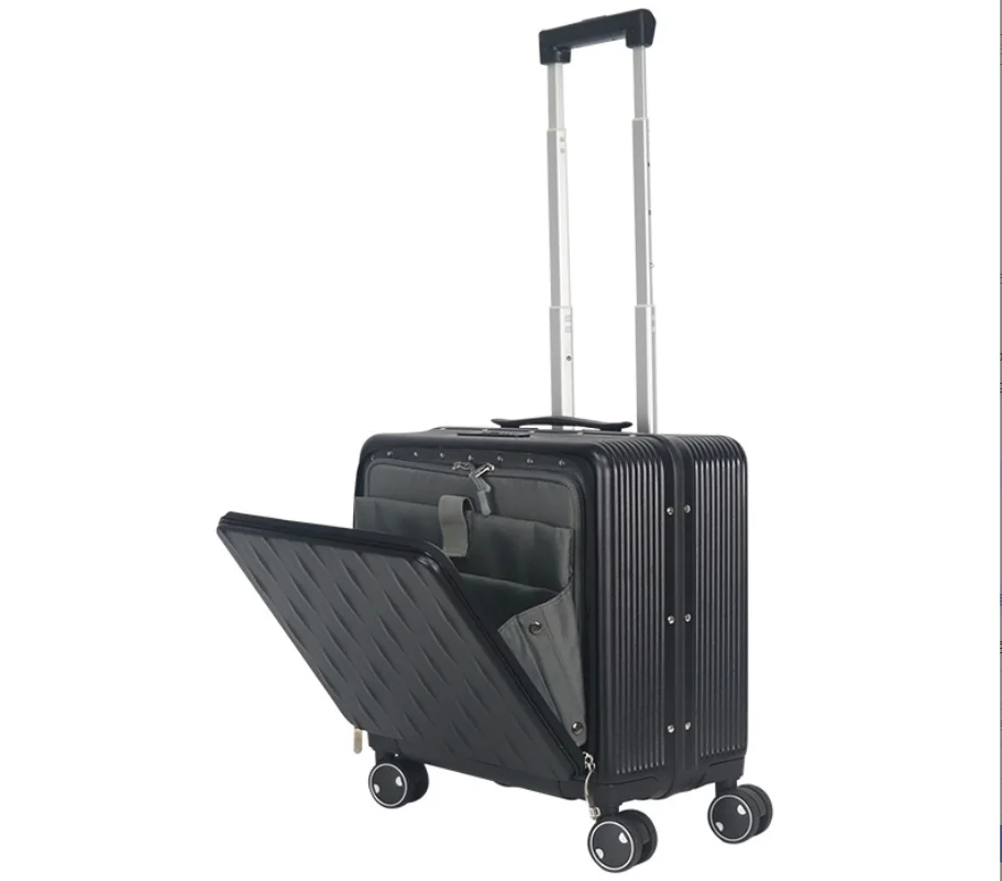 PC Business Luggage Laptop Trolley Suitcase Men Mute Spinner Wheels Rolling  Baggage With TSA Lock