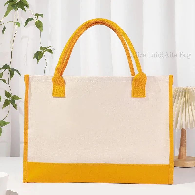 Red Christmas Decorations Gifts Canvas Multi-Colorful Shoulder Tote Bag High Aesthetic Value Waterproof Storage Travel factory