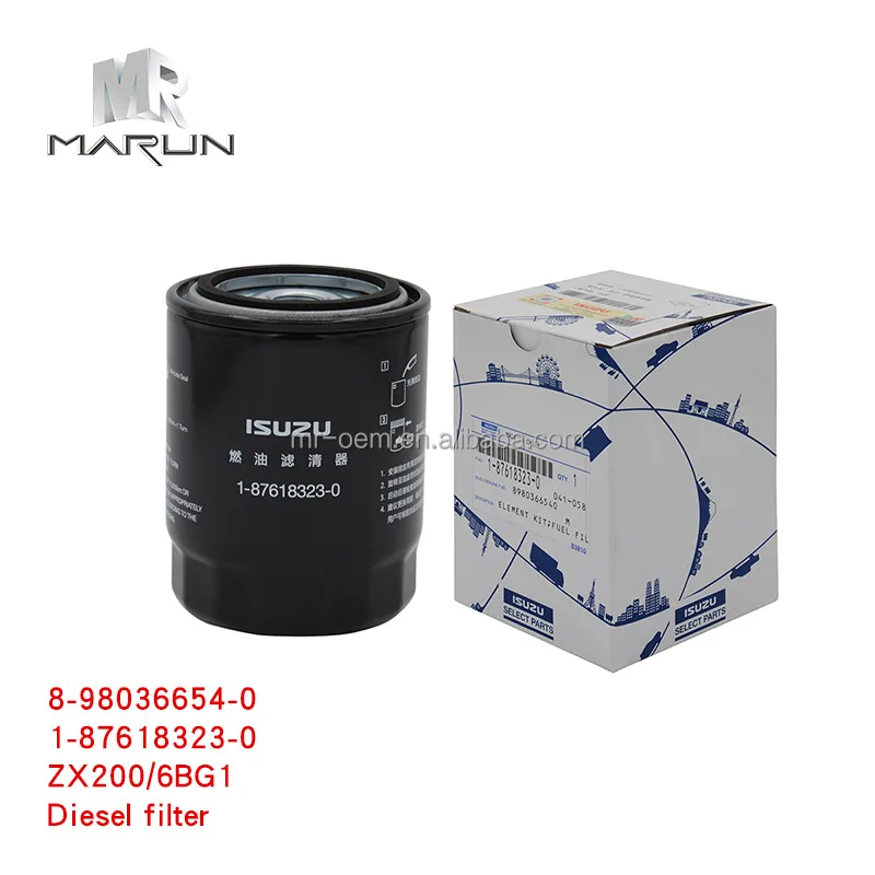 1876183230 8980366540 Fuel Filter Element for Construction Machinery Excavator ZX200 ZX120 4BG1 6BG1