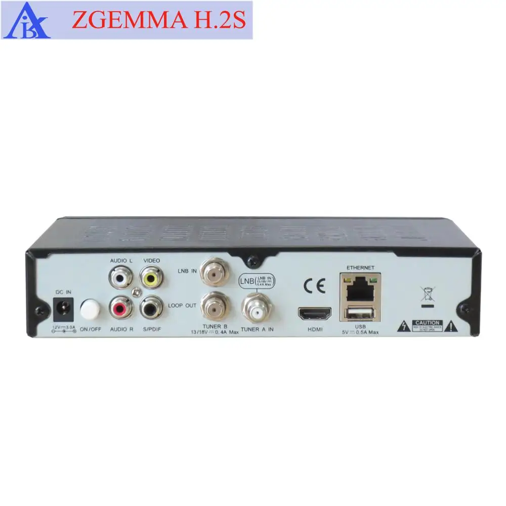 Enigma2 Linux ZGEMMA H.2S DVB S2 + DVB S2 Satellite Tv Receiver No Dish
