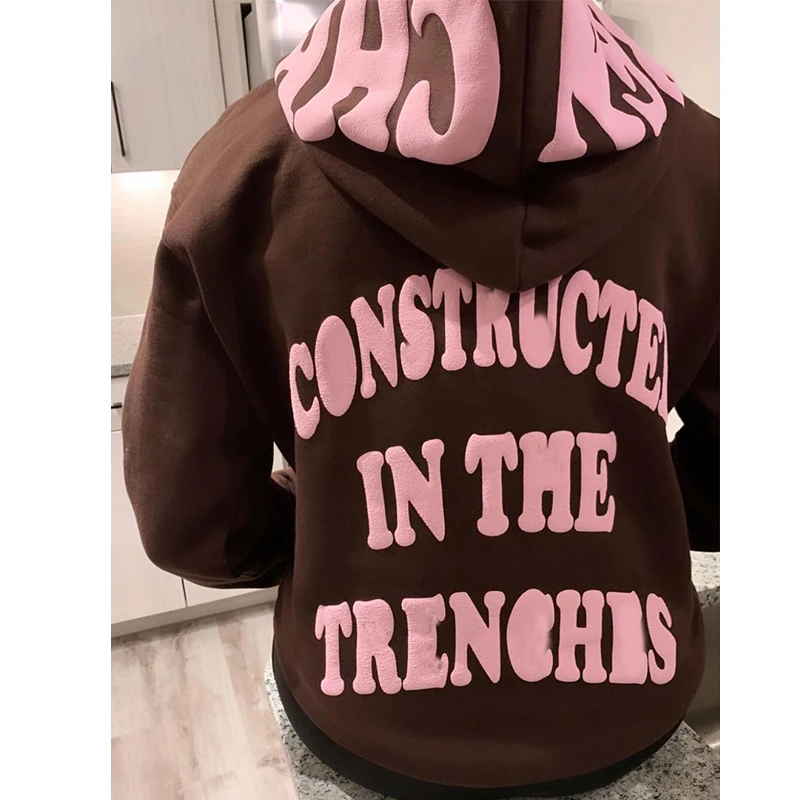 Custom High Quality Oversized Heavyweight Sweater Hoodies 500 Gsm 480 Gsm Baggy Cotton Foam 3d Puff Printing Hoodie for Men gallery 2