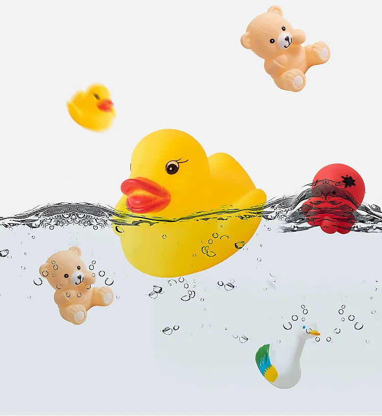 Best Price Baby Bath Toy Rubber Silicone Animal Kids Flashing Colorful