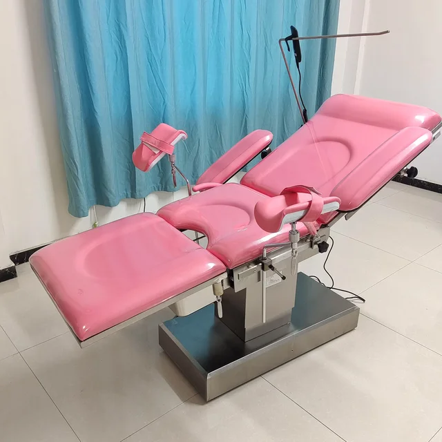 Hospital Electric Stainless Steel Manual Obstetric Delivery Bed, Gynecological Manufacturer Wholesale Examination Bed