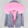 Pink fur+Grey Coat