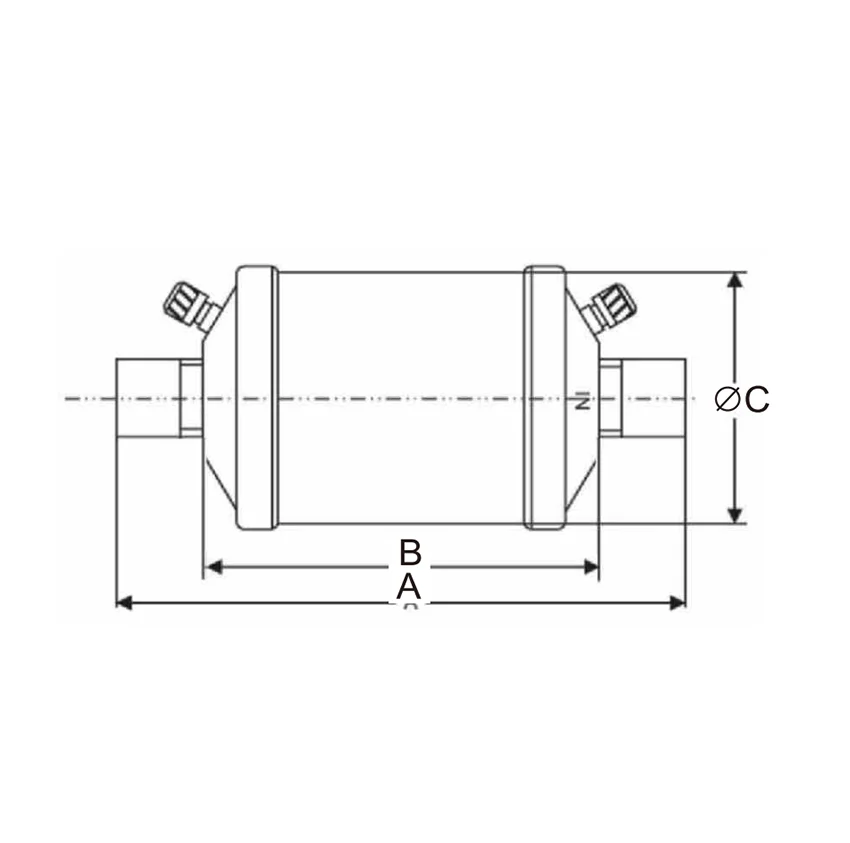 1.10SFX Refrigeration HVAC Parts Wholesale SAE or ODF R134a R12, R404a, R407a Molecular Sieve Liquid SuctionI Line Filter Drier