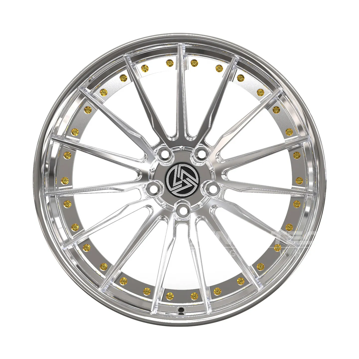 XL 2-Piece Deep Dish Concave Silver Brushed Wheel Alloy Forged Wheels 5x114.3 5x120 5x112 Custom Forging Racing Car Wheel - Image 3