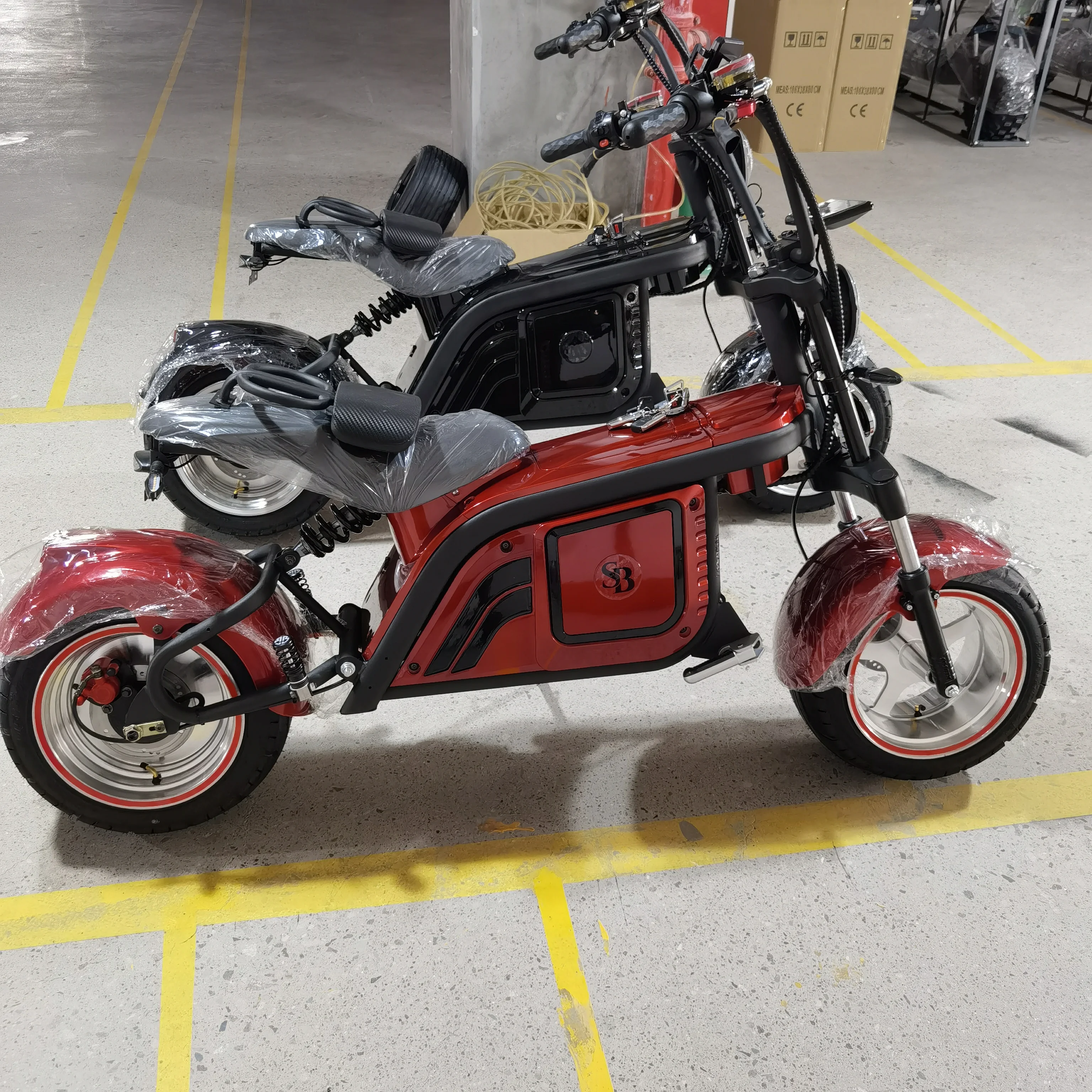 Factory New EEC COC Vehicle 2 Wheel Big Fat Tyre Standing Citycoco Two Seat Electric Scooter For Adults