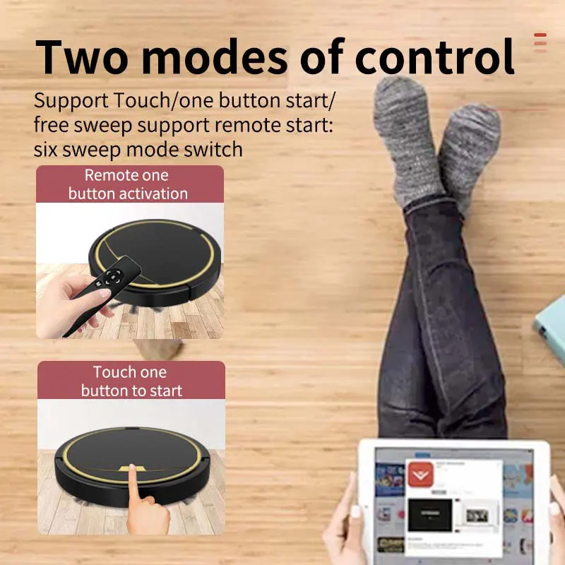 Умный автоматический пылесос для уборки пола робот-уборщик RS300