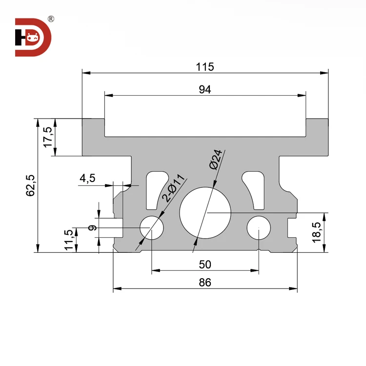 product 120 embedded module high precision screw rod embedded toyo linear module fully enclosed gth12 module slide table-3
