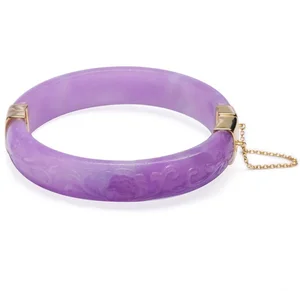 Custom Fashion Jewellery Popular Jewelry Women Green Stone Jade Bracelet Bangles