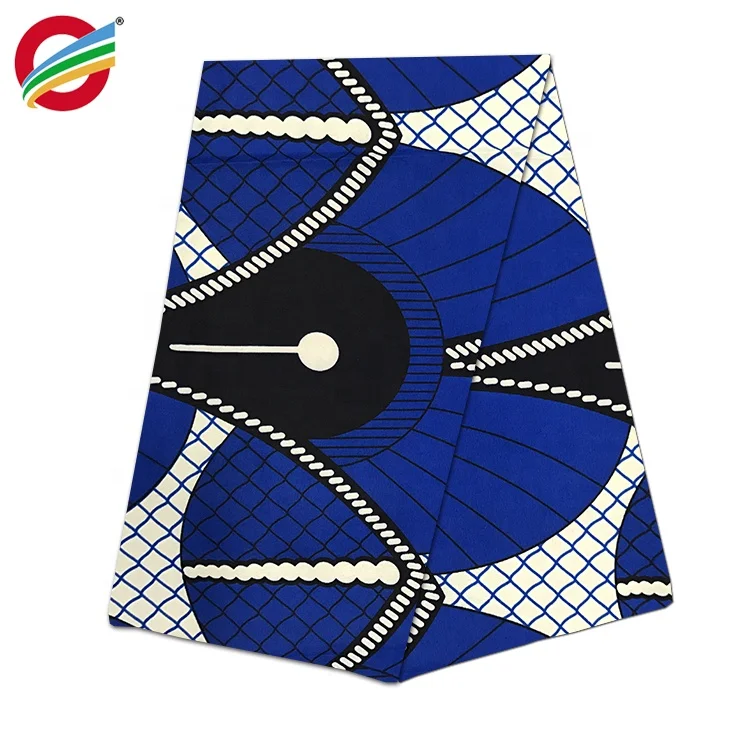 African Printed Cloth African Wax Cloth Pattern Double Sided 100% Polyester Printed Textile Fabric