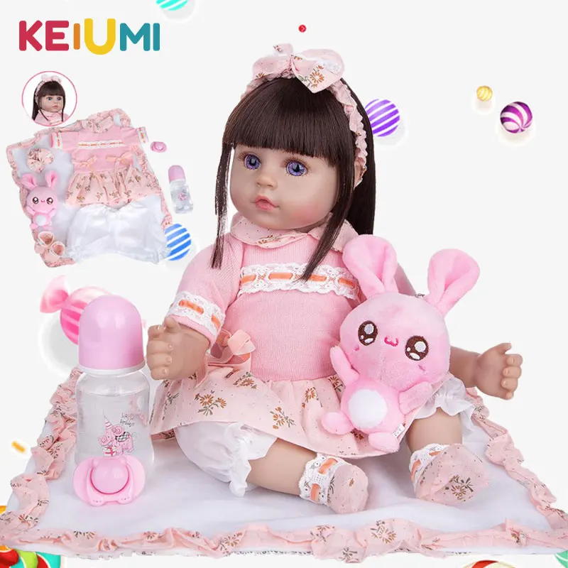 48cm Bebes Reborn Doll Silicone Reborn Baby Doll Adorable Lifelike