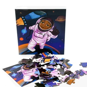 OEM Custom Paper Puzzle Printing Space Universe 48pcs Large Astronaut Jigsaw Puzzles for Kids