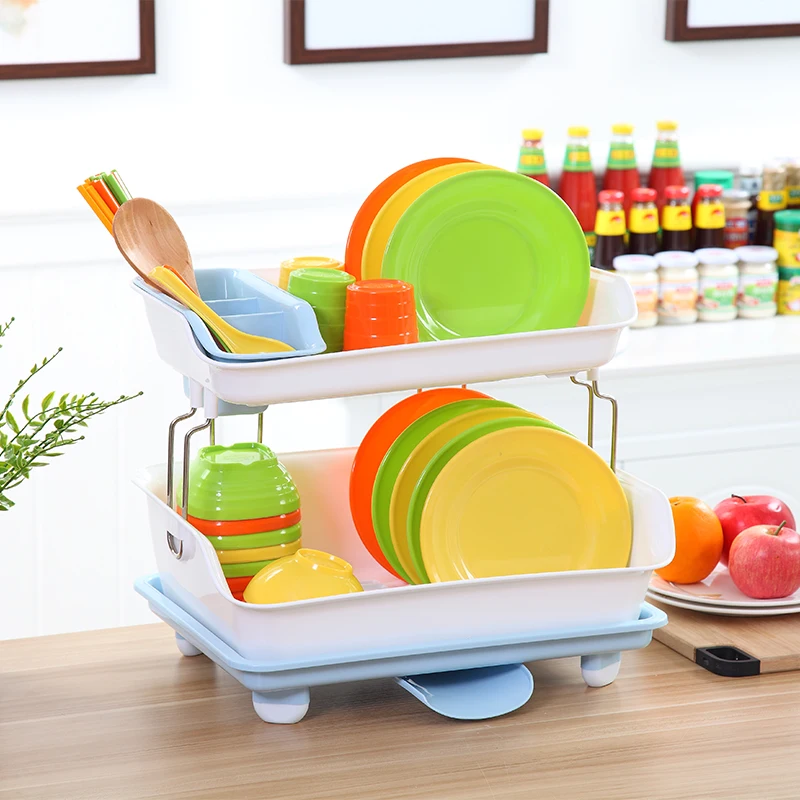 2-tier Kitchen Dish Rack Organize Dry Dishes Efficiently