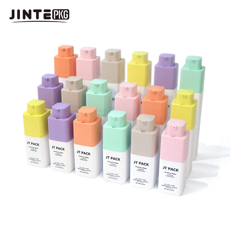 Empty 15ml 30ml 50ml  Face Cream Luxury Airless Pump Bottle With Twist Lotion Pump Plastic Bottle