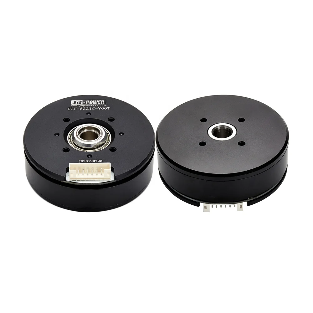 High Quality JD Power DCH 6221C 12v 24v Flat Bldc Hollow Shaft  Gimbal Brushless Dc Motor With Switch Hall Sensor