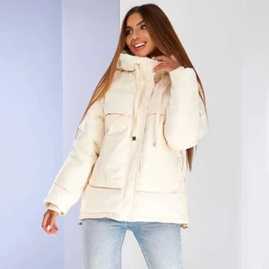 Women's Winter Casual Coat with Hood Solid Color Pocket Warm and Cozy Outerwear