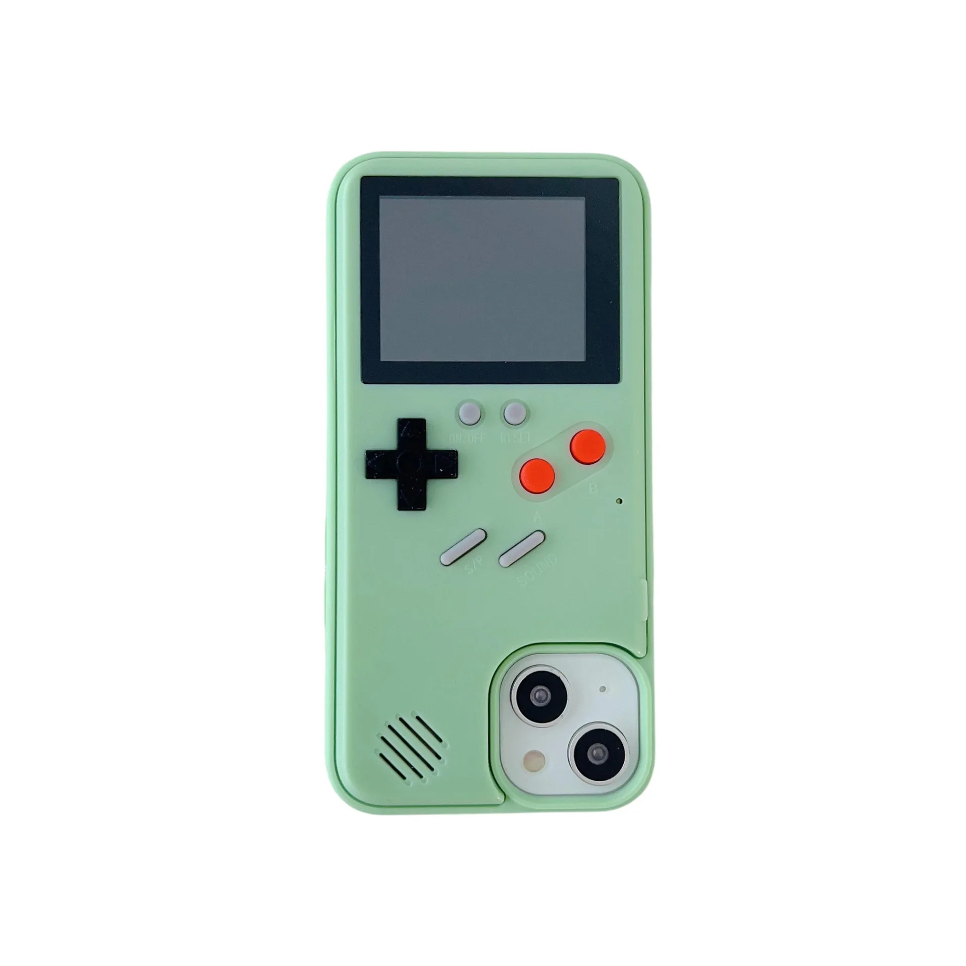 pantalla de color retro consola de juegos nostálgica cargable de borde blando funda protectora para teléfono para iphone11 12 13 14 15 pro max plus