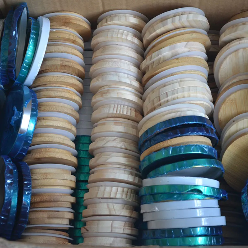 empty clear glass 7oz 10oz 15oz candle jar with bamboo lid-1