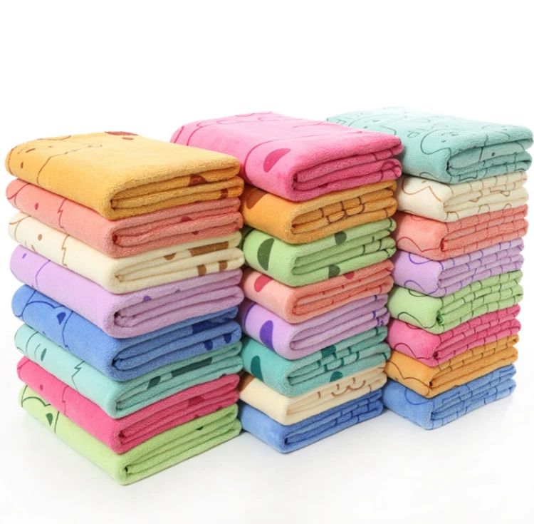 Роскошное абсорбирующее хлопковое банное полотенце с мультяшным принтом для ванной комнаты