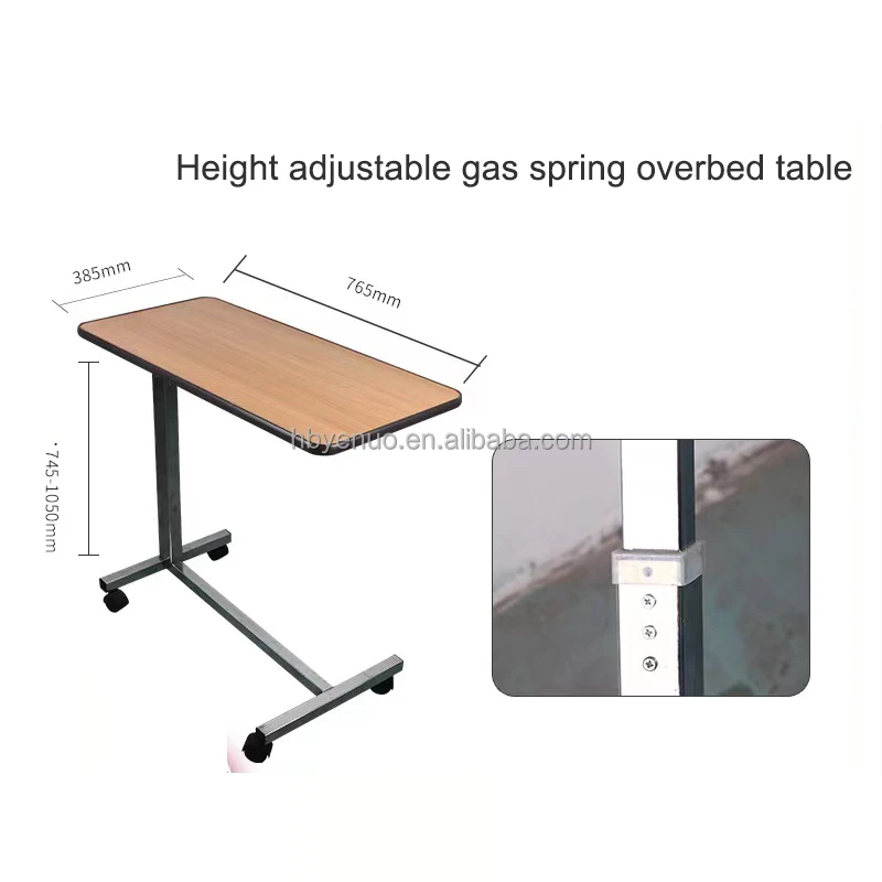 Medical Wooden Overbed Table For Hospital Ward Hospital Furniture