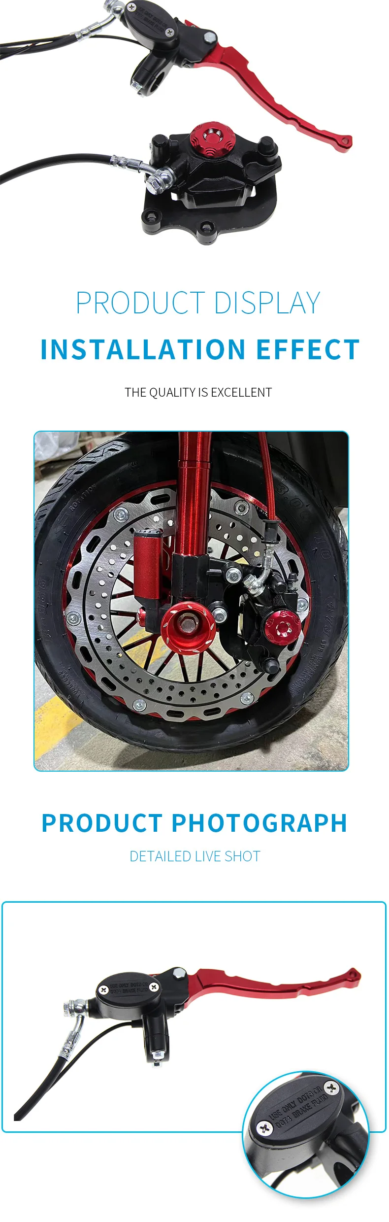 Motorcycle Disc Brake System Drum Change Conversion System Kit For