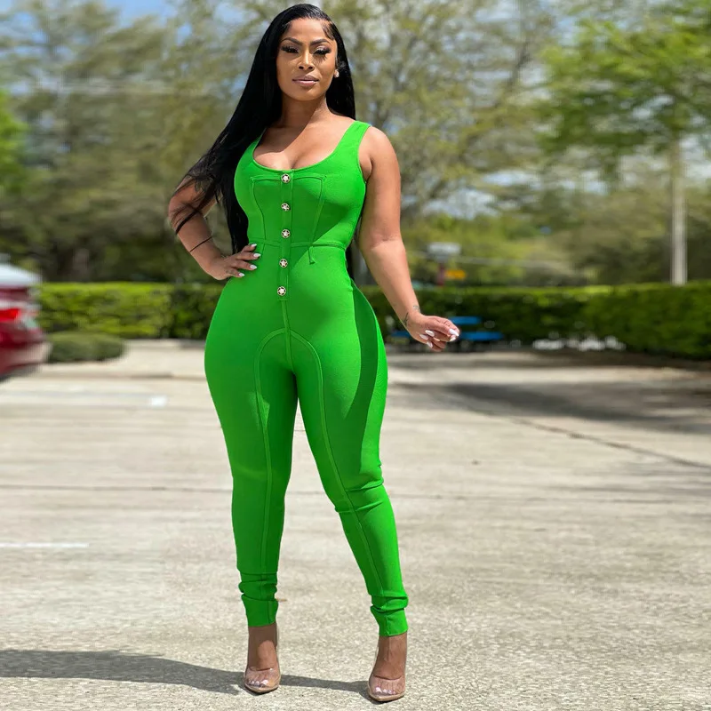 5xl Oversized Rompers Women Jumpsuit Outfits Clothes Green Stretchy Ribbed  Jumpsuit - Buy Oversized Rompers Women Jumpsuit,Jumpsuit Outfits  Clothes,Stretchy Ribbed Jumpsuit Product on 