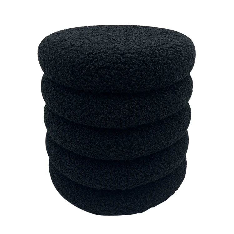 Fashion Custom Round Storage Ottoman Footstool Chair Velvet Ottoman Set