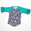 Dark Base Floral Leaf Print Tee