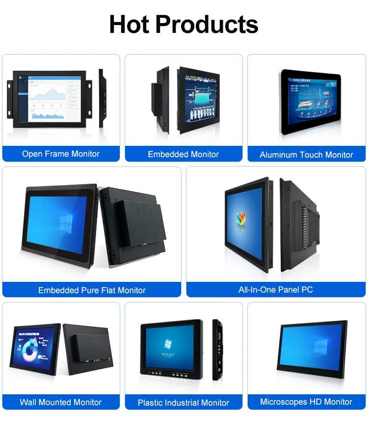 New 12 Inch USB/VGA/DVI Capacitive Touchscreen 1024*768 TFT LCD Display Industrial POS Monitor for Business