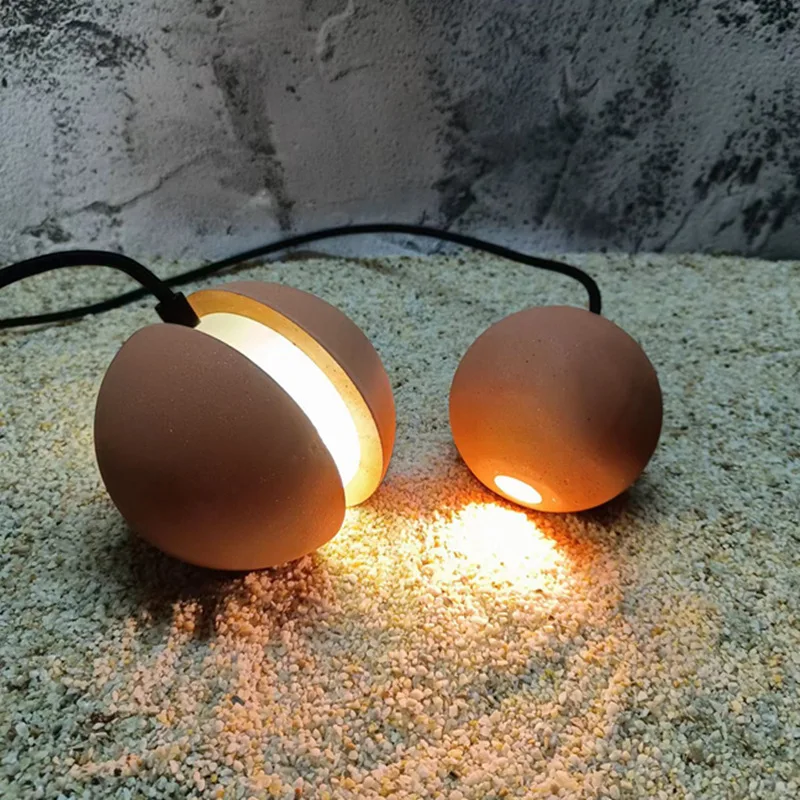 Futuristic Small Size LED Pendant Light Sphere-Shaped with Split Design for Artistic Interiors Cafe Decor Hanging Installation