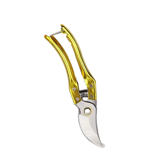 BLACK  Telescopic Stainless Steel Bypass Pruner Ratchet Feature Garden Scissors Fruit Tree Bonsai Plant Pruning Trimming Rubber