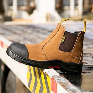 High Nubuck Anti-Puncture Industrial Labor Protection Shoes Soft One-Leg  PU for Kevlar Midsole Cross-Border Safety