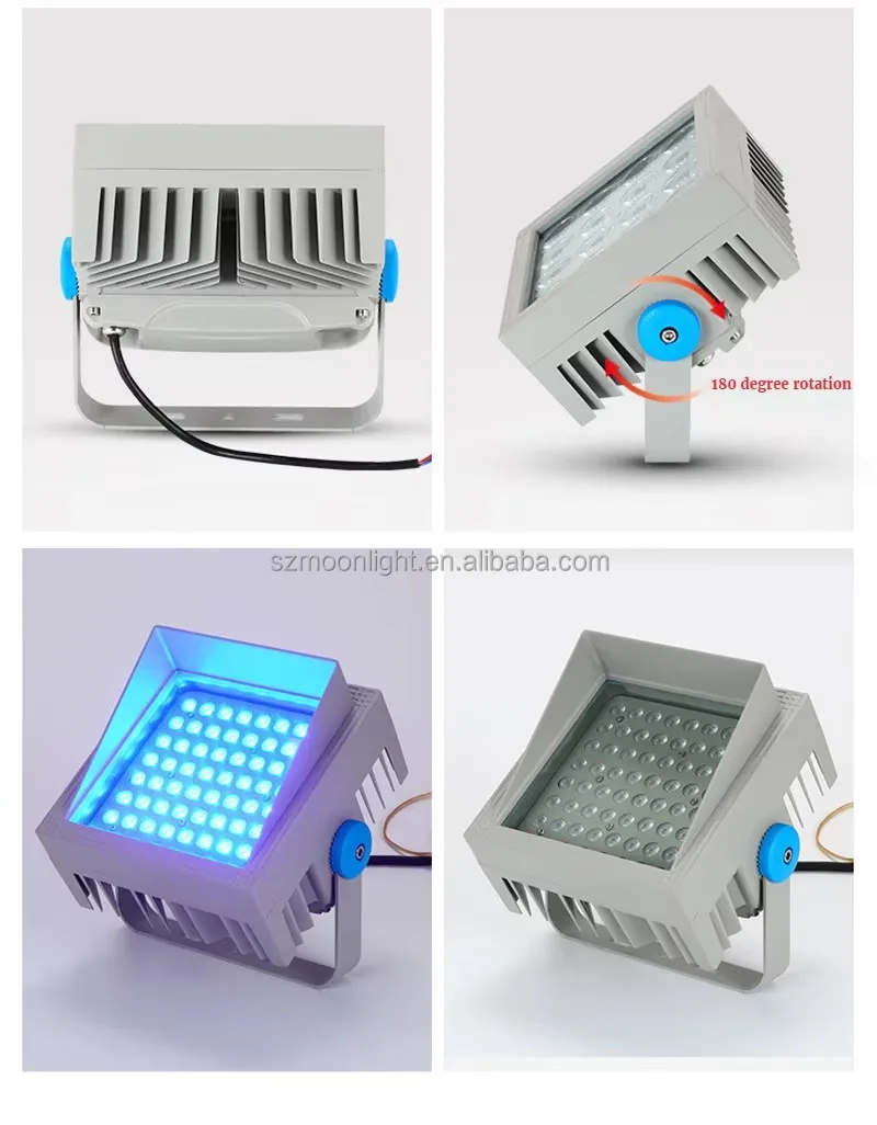 Full Color Waterproof Exterior Wall Floodlight 36w Colorful Tree Light Decoration RGB Outdoor Garden Landscape Spotlight