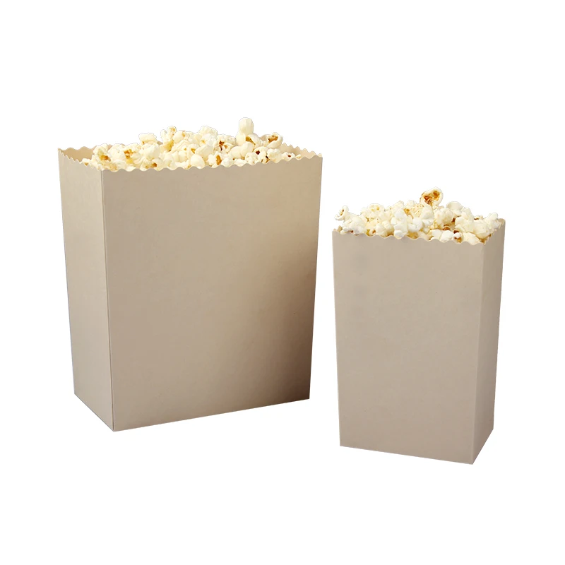Eco-friendly Wholesale Popcorn Food Containers Square Shape Takeaway Packaging for Cinema Popcorn factory