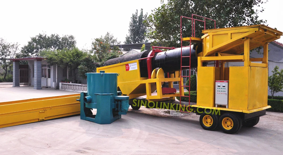 High Recovery Rate Of Gold Trommel Screen With Sluice Mining Machine ...