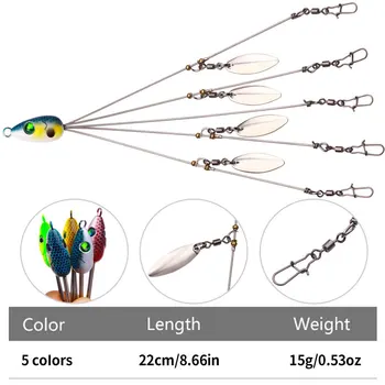 CHEERY Wholesale Alabama Rig 22cm Metal Jig Head Umbrella Rig with 5 Arms Portable Fishing Rig for Bass Use in Lake River Stream – Metal Jig – view 3