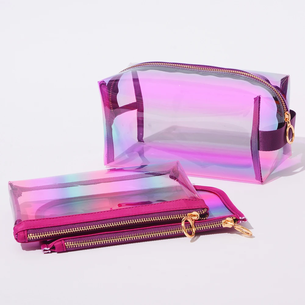 Buy Wholesale China Transparent Clear Holographic Makeup Bag
