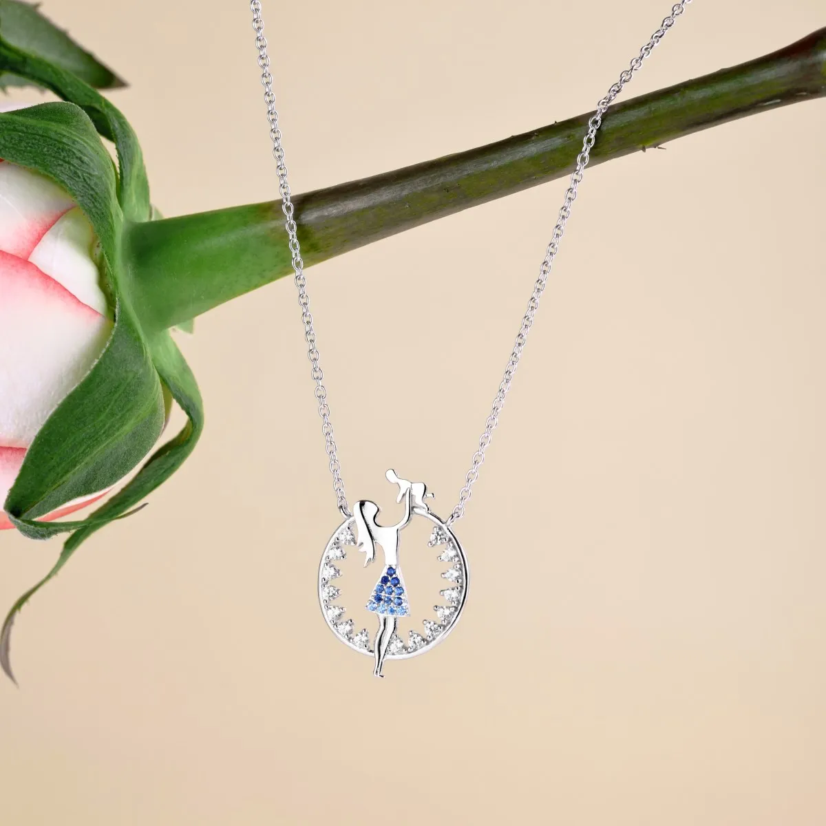 KAKODIY Mother's Day Gift 925 Sterling Silver Zircon Jewelry Mom Baby Charm Pendant for Women 18K Gold Plated Jewelry Manufacturing detail 6