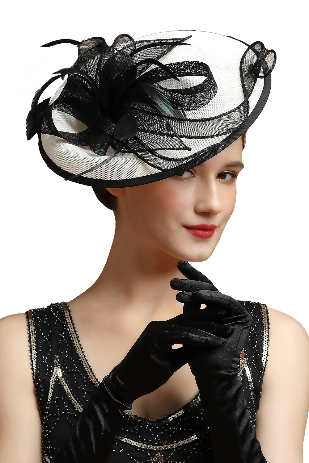Hot Sale High Quality Unique Derby Sinamay Hats Fashion Church