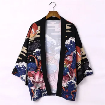 Summer Samurai Traditional Kimono Japanese Anime Clothes Cardigan ...