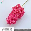 Pintura al óleo pagoda YWH rosa