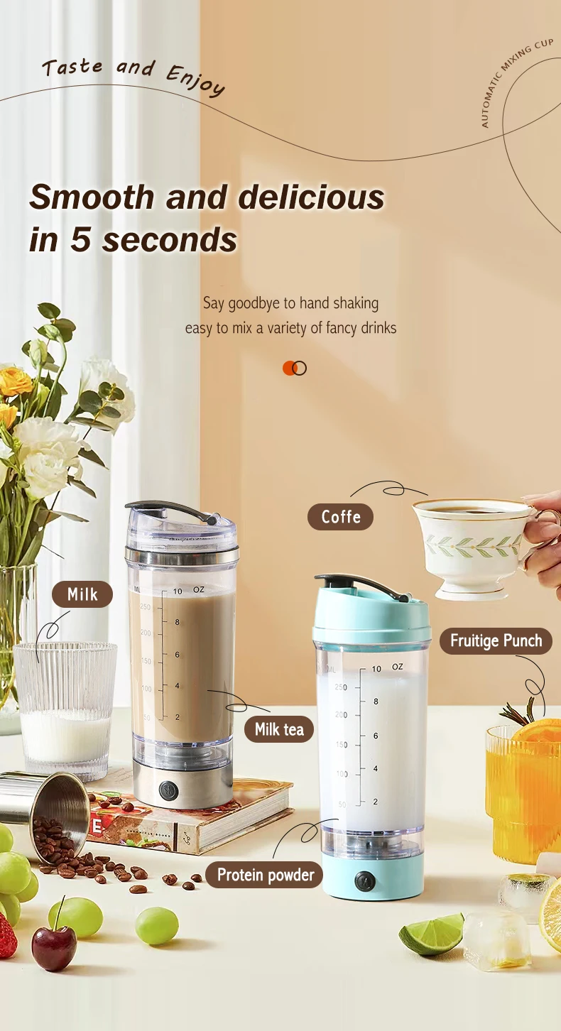 Usb Rechargeable Electric Mixing Cup Portable Protein Powder Mixer