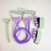 Juego de 8 piezas morado TPE de 80 lb