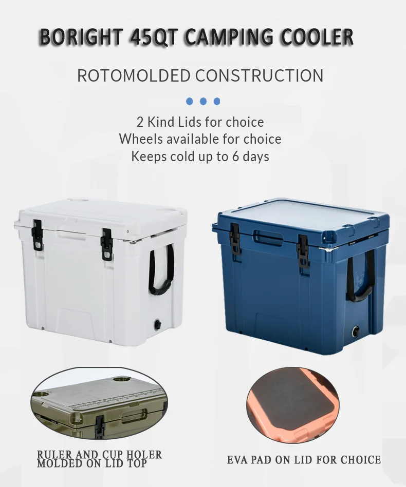 45qt Rotational Molding Coolers Pu Foam Ice Cooler Box For Beer Small Fishing Cooler Box Buy
