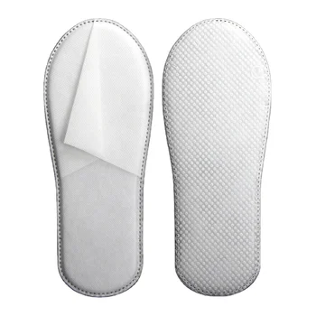 Cheap Wholesale Disposable Unisex Slippers Customized Logo disposable non woven slippers For Hotel Room